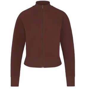 SKIMS Fleece Lounge Jacket – Cocoa – Size 3X– New With Tags